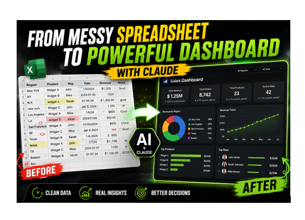 I Used Claude to Turn a Messy Spreadsheet Into a Useful Dashboard